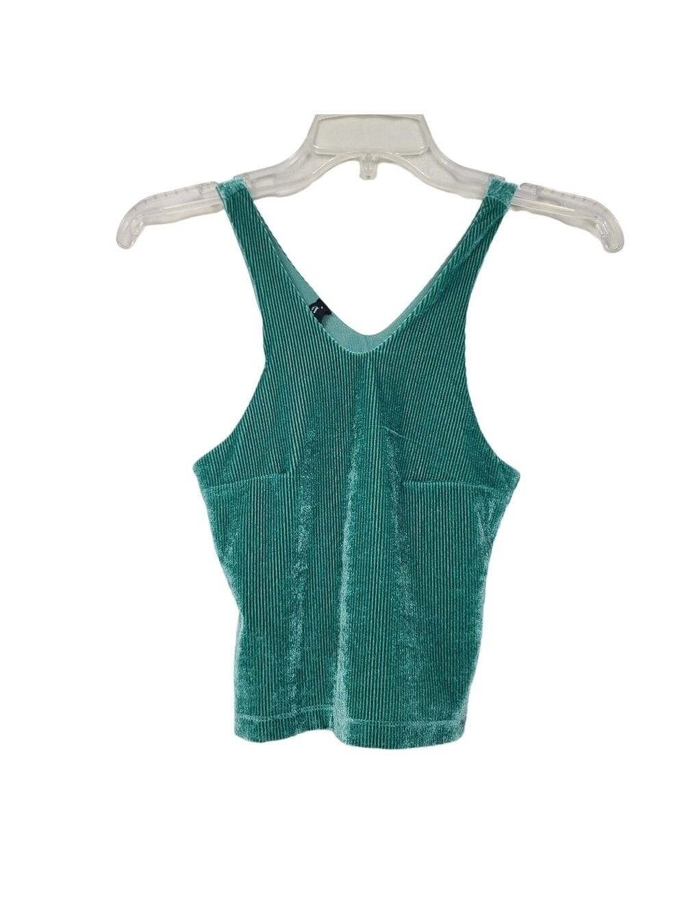 Urban Outfitters Out From Under Green Velour Ribbed Fitted Tank Top M